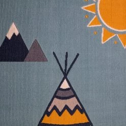 Top Square Tapis enfant Weely X - Fibres synthétiques - Bleu layette -Tapis enfant Soldes 1000214254 210115 09411400020 DETAILS P000000001000214254