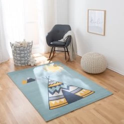 Top Square Tapis enfant Weely X - Fibres synthétiques - Bleu layette -Tapis enfant Soldes 1000214254 210120 09325300016 MOOD DETAILS P000000001000214254 mood scaled