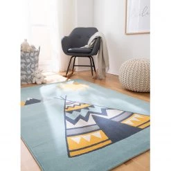 Top Square Tapis enfant Weely X - Fibres synthétiques - Bleu layette -Tapis enfant Soldes 1000214254 210120 09325300017 MOOD DETAILS P000000001000214254 mood