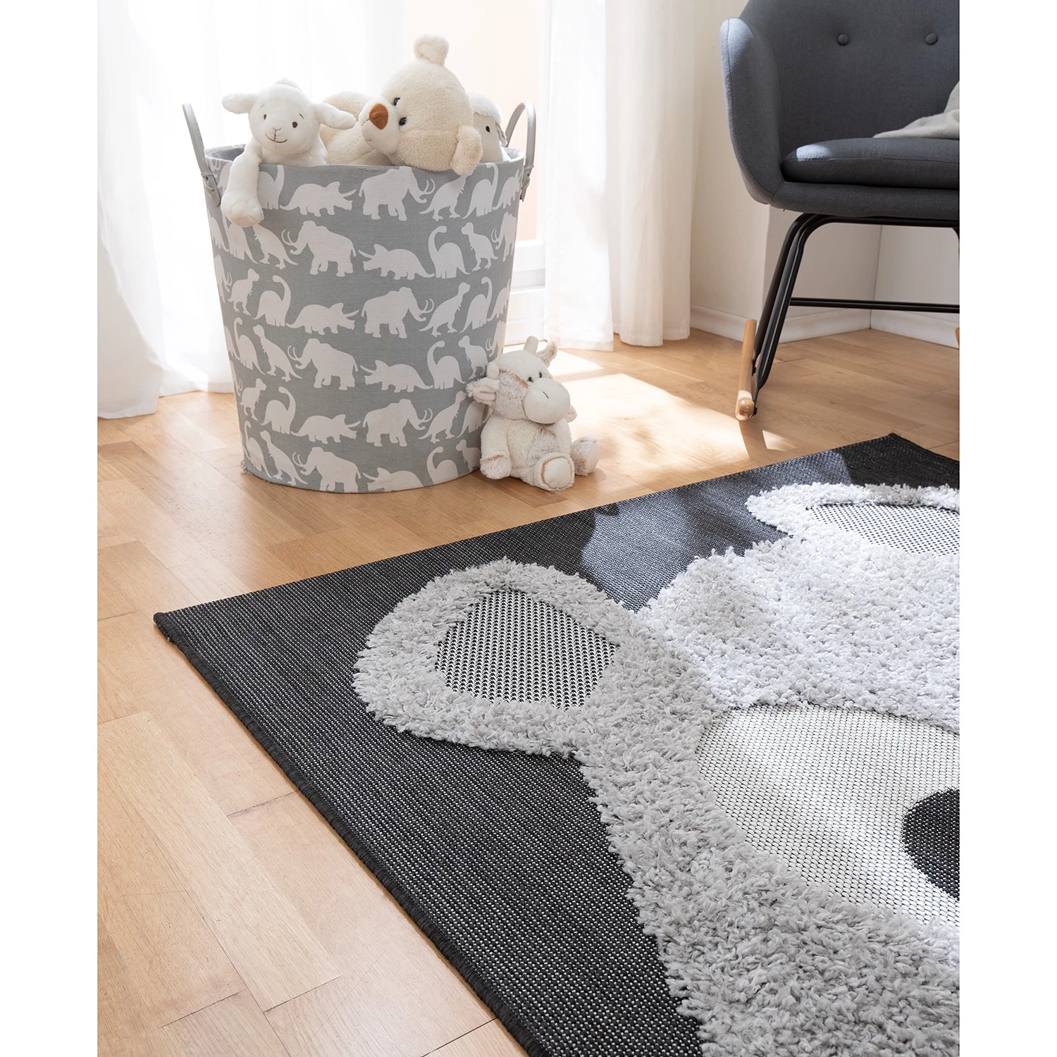 Top Square Tapis enfant Vendee VII - Fibres synthétiques - Noir 5 Top Square Tapis enfant Vendee VII - Fibres synthétiques - Noir – Image 5