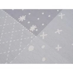 Happy Rugs Tapis enfant Patchwork - Polyester / Coton - Gris clair / Blanc - 90 x 160 cm -Tapis enfant Soldes 1000231780 201124 16550700068 DETAILS P000000001000231780