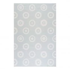 Happy Rugs Tapis enfant Doubledots - Polyester / Coton - Menthe / Blanc - 90 x 160 cm