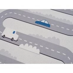 Happy Rugs Tapis enfant Street - Polyester / Coton - Gris clair / Blanc -Tapis enfant Soldes 1000231805 201124 16551200197 DETAILS P000000001000231805