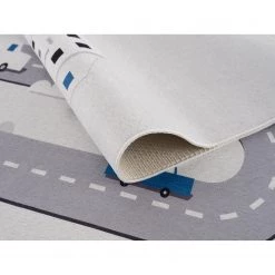 Happy Rugs Tapis enfant Street - Polyester / Coton - Gris clair / Blanc -Tapis enfant Soldes 1000231805 201124 16551200198 DETAILS P000000001000231805