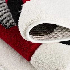 Happy Rugs Tapis enfant rond Camion de pompier - Fibres synthétiques - Rouge / Crème -Tapis enfant Soldes 1000231934 201124 16551500283 DETAILS P000000001000231934