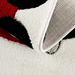 Happy Rugs Tapis enfant rond Camion de pompier - Fibres synthétiques - Rouge / Crème -Tapis enfant Soldes 1000231934 201124 16551500284 DETAILS P000000001000231934