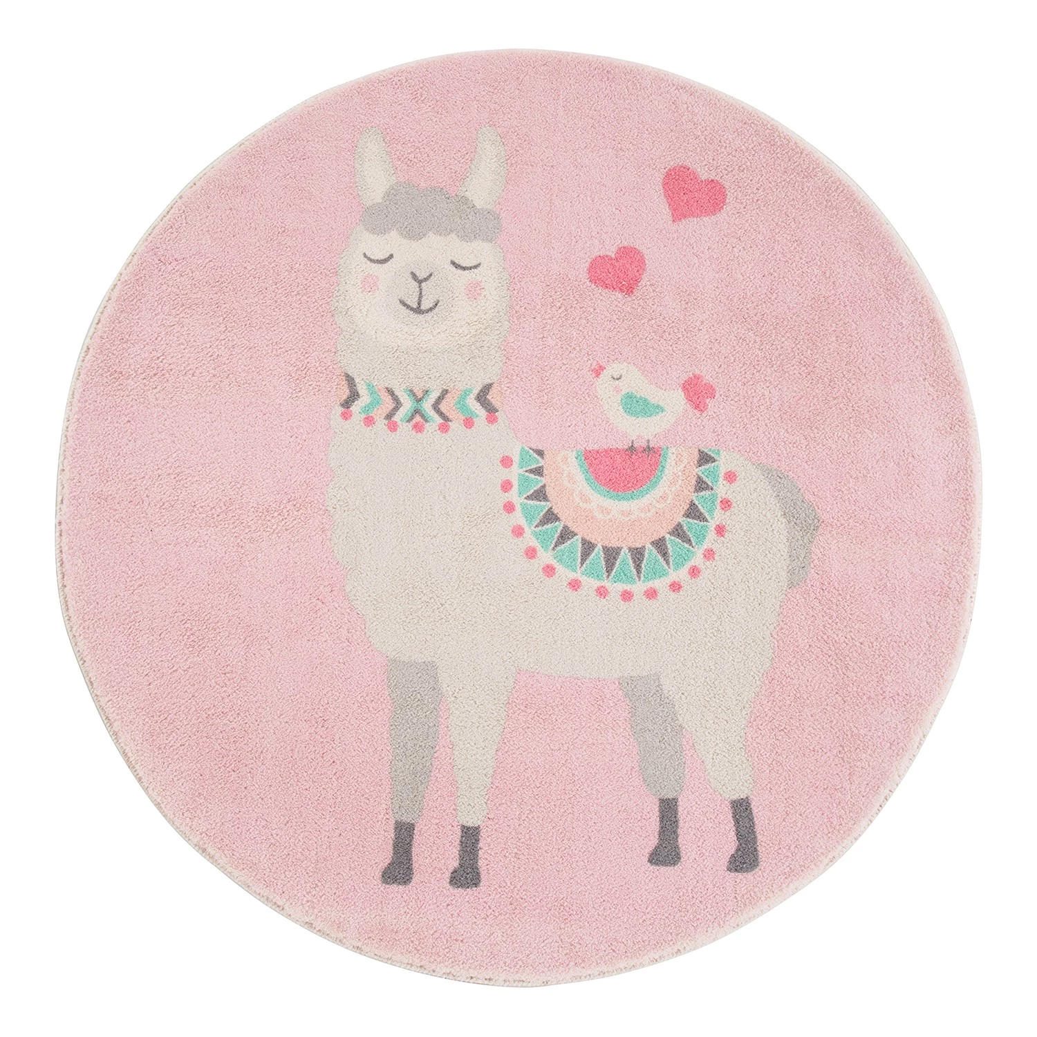 Luxor living Tapis enfant Lama Lulu II - Polyester - Rose 1 Luxor living Tapis enfant Lama Lulu II - Polyester - Rose