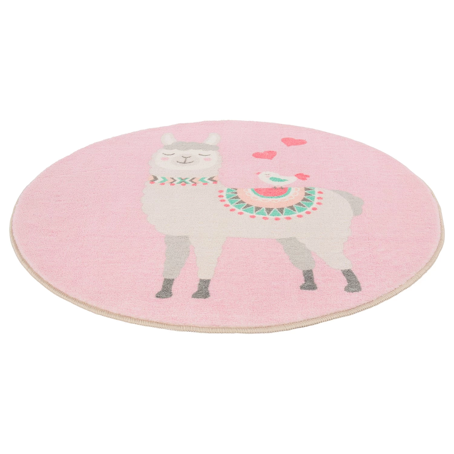 Luxor living Tapis enfant Lama Lulu II - Polyester - Rose 4 Luxor living Tapis enfant Lama Lulu II - Polyester - Rose – Image 4