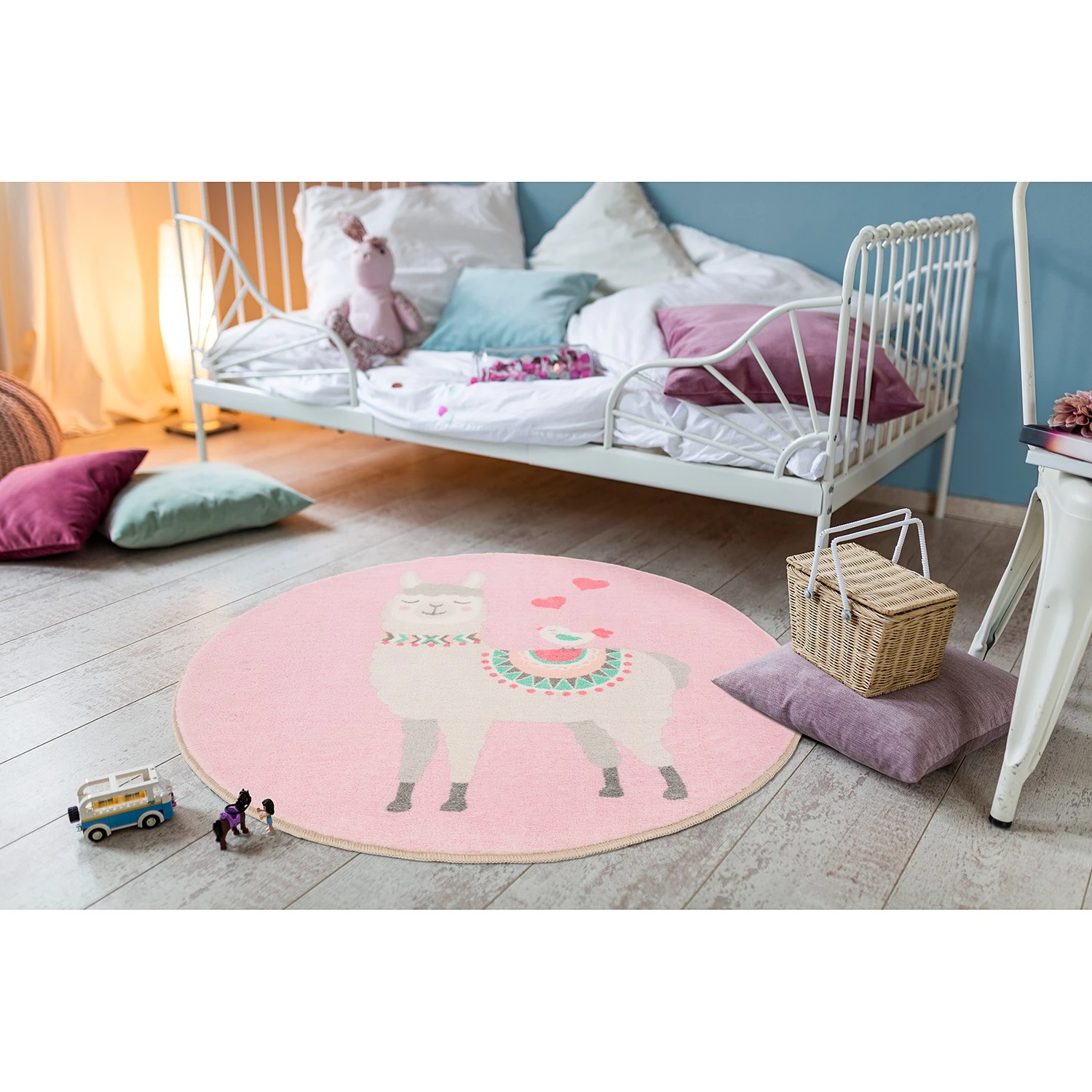 Luxor living Tapis enfant Lama Lulu II - Polyester - Rose 5 Luxor living Tapis enfant Lama Lulu II - Polyester - Rose – Image 5