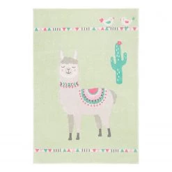 Luxor living Tapis enfant Lama Lulu I - Polyester - Vert clair - 120 x 170 cm