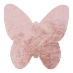 Tapis enfant Soldes 31 Obsession Tapis enfant My Luna Papillon - Micropolyester souple - Rose poudré