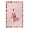 Esprit Home Tapis enfant Sweet Dragon - Fibres synthétiques - Rose - 120 x 180 cm
