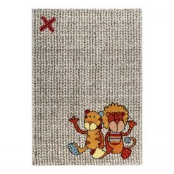 Sigikid Tapis enfant Patchwork Sweetys - Fibres synthétiques - Beige / Orange - 120 x 170 cm
