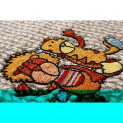 Sigikid Tapis enfant Patchwork Sweetys - Fibres synthétiques - Beige / Orange - 120 x 170 cm -Tapis enfant Soldes 1000240503 210329 08514401918 DETAILS P000000001000240503