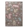 Sigikid Tapis enfant Forest - Fibres synthétiques - Gris - 80 x 150 cm