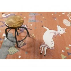 Esprit Home Tapis enfant Sunny Unicorn - Fibres synthétiques - Orange - 120 x 170 cm -Tapis enfant Soldes 1000240585 210329 08523702557 DETAILS P000000001000240585