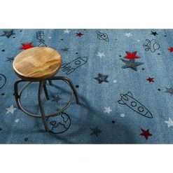 Esprit Home Tapis enfant Yoda - Fibres synthétiques - Bleu - 80 x 150 cm -Tapis enfant Soldes 1000240636 210329 08530802922 DETAILS P000000001000240636