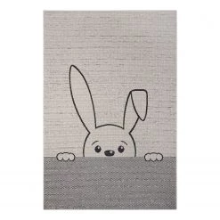 Top Square Tapis enfant Bonnay - Polypropylène - Crème / Noir - 120 x 170 cm