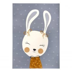 Hanse Home Tapis enfant Bunny Polly - Polypropylène - Gris - 120 x 170 cm