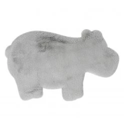 Kayoom Tapis enfant Lovely Kids 325 Hippo - Fibres synthétiques - Gris