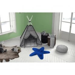Kayoom Tapis enfant Lovely Kids 1025 Star - Fibres synthétiques - Bleu -Tapis enfant Soldes 1000251781 210413 14410401685 MOOD DETAILS P000000001000251781 mood
