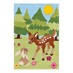 Kayoom Tapis enfant Joy Deer - Acrylique - Multicolore
