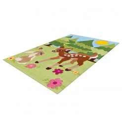 Kayoom Tapis enfant Joy Deer - Acrylique - Multicolore -Tapis enfant Soldes 1000253490 210323 15344400310 DETAILS P000000001000253490