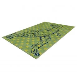 Kayoom Tapis enfant Sun T-Rex - Micropolyester - Vert -Tapis enfant Soldes 1000253501 210323 15344700354 DETAILS P000000001000253501