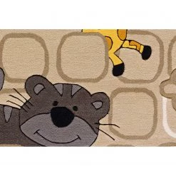 Kayoom Tapis enfant Sam Animals - Acrylique - Beige -Tapis enfant Soldes 1000253502 210323 15344800359 DETAILS P000000001000253502