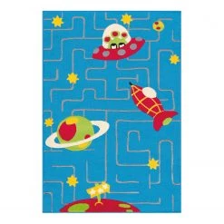 Kayoom Tapis enfant Lol I - Fibres synthétiques - Bleu