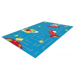 Kayoom Tapis enfant Lol I - Fibres synthétiques - Bleu -Tapis enfant Soldes 1000253516 210323 15345200419 DETAILS P000000001000253516