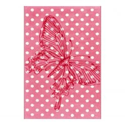 Kayoom Tapis enfant Sun Butterfly - Micropolyester - Rose