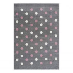 Happy Rugs Tapis enfant Bubbles I - Polypropylène - Rose - 100 x 160 cm