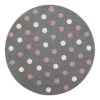 Happy Rugs Tapis enfant Bubbles II - Polypropylène - Rose - Diamètre : 160 cm