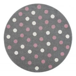 Happy Rugs Tapis enfant Bubbles II - Polypropylène - Rose - Diamètre : 160 cm
