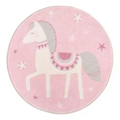 Luxor living Tapis enfant Lotti II - Polyester - Blanc / Rose
