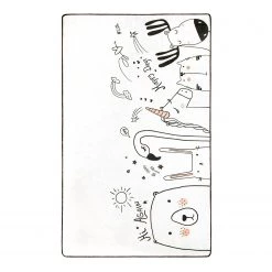 Top Square Tapis enfant Be Happy - Velours - Multicolore