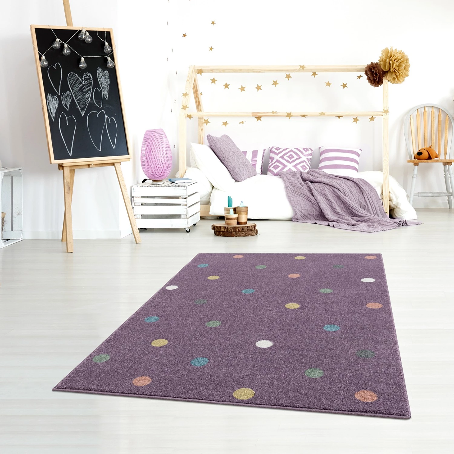 Happy Rugs Tapis enfant Wheel I - Polypropylène - Lilas - 100 x 160 cm 2 Happy Rugs Tapis enfant Wheel I - Polypropylène - Lilas - 100 x 160 cm – Image 2