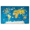 Top Square Tapis enfant World Map - Velours - Multicolore - 200 x 290 cm