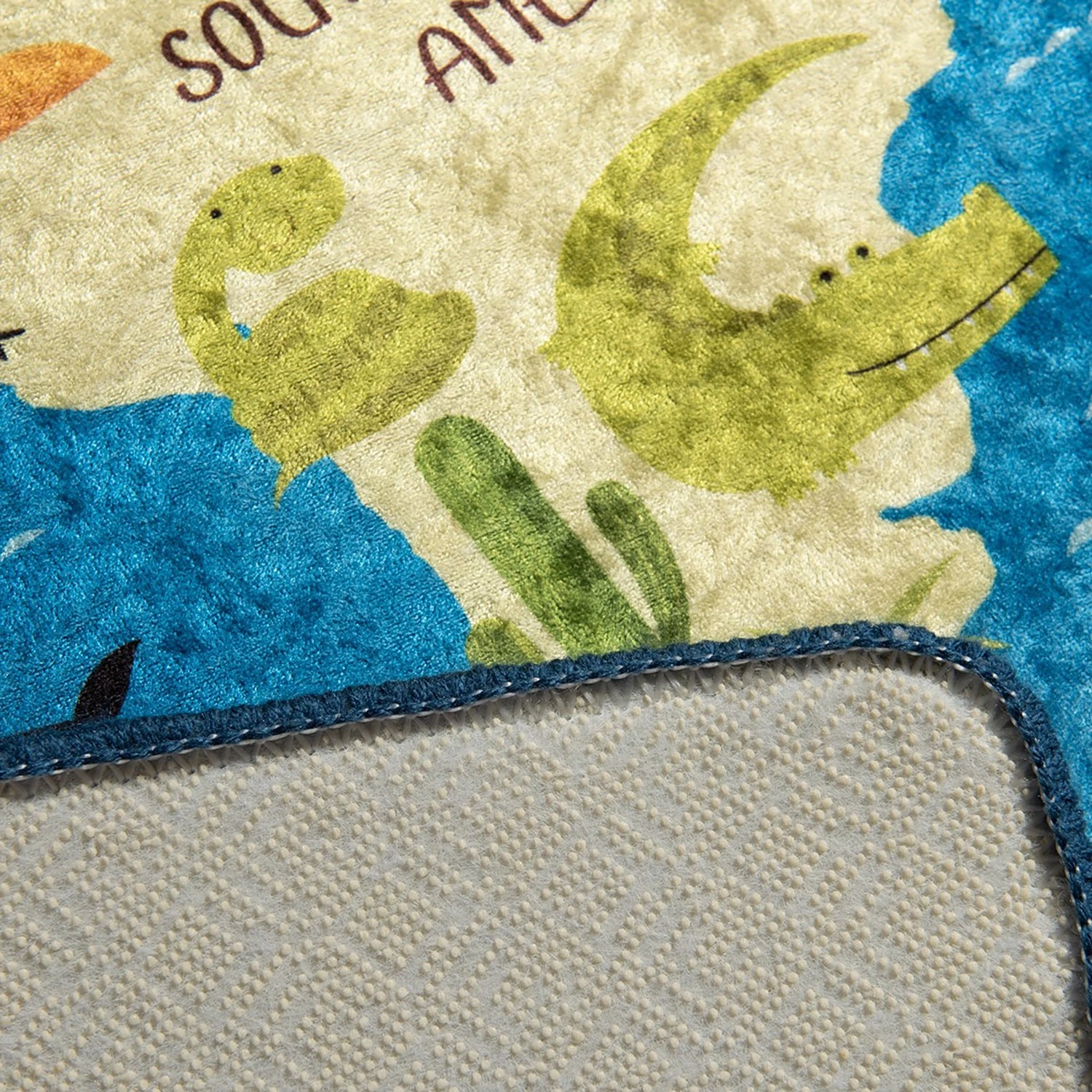 Top Square Tapis enfant World Map - Velours - Multicolore - 200 x 290 cm 4 Top Square Tapis enfant World Map - Velours - Multicolore - 200 x 290 cm – Image 4