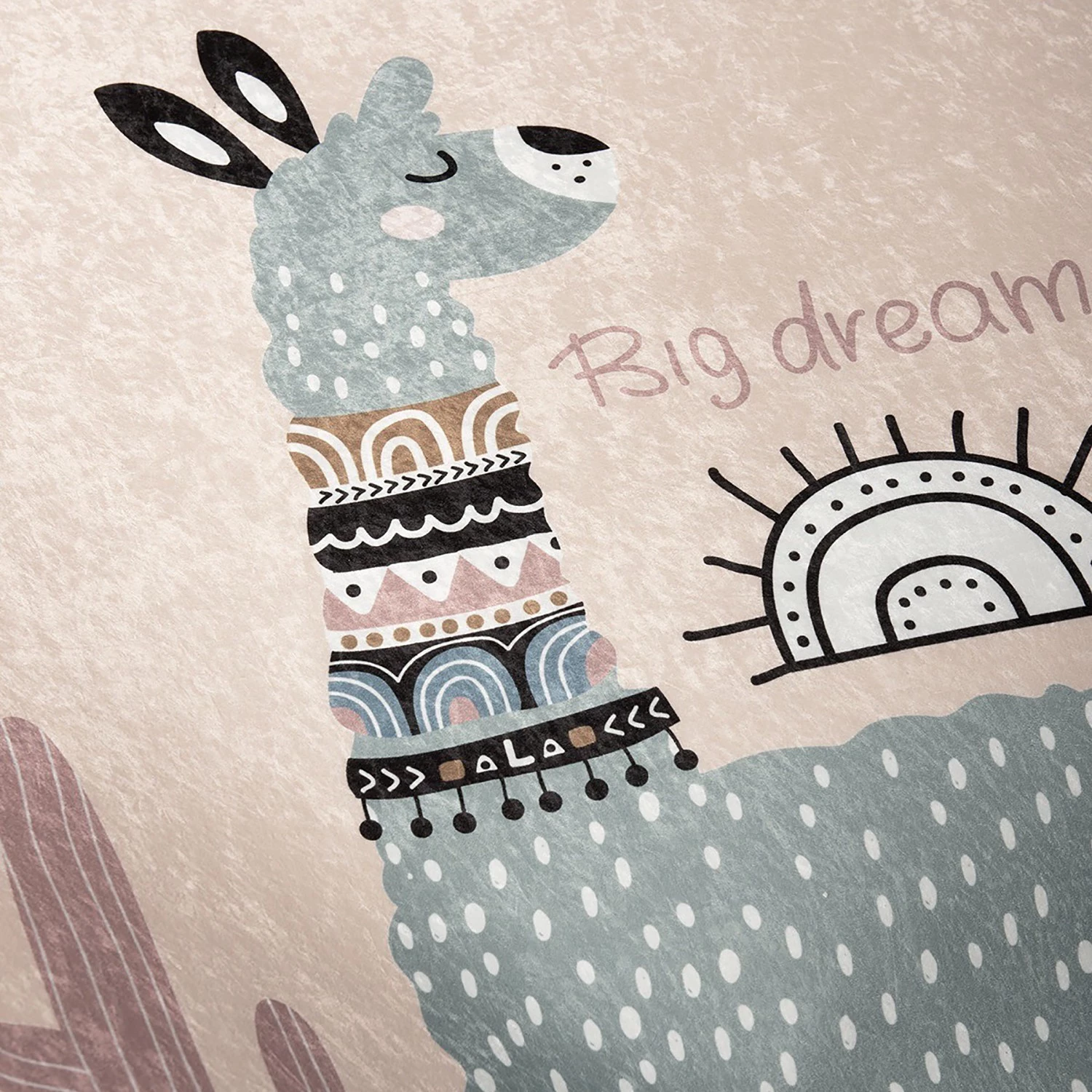 Top Square Tapis enfant Lama - Velours - Multicolore 4 Top Square Tapis enfant Lama - Velours - Multicolore – Image 4