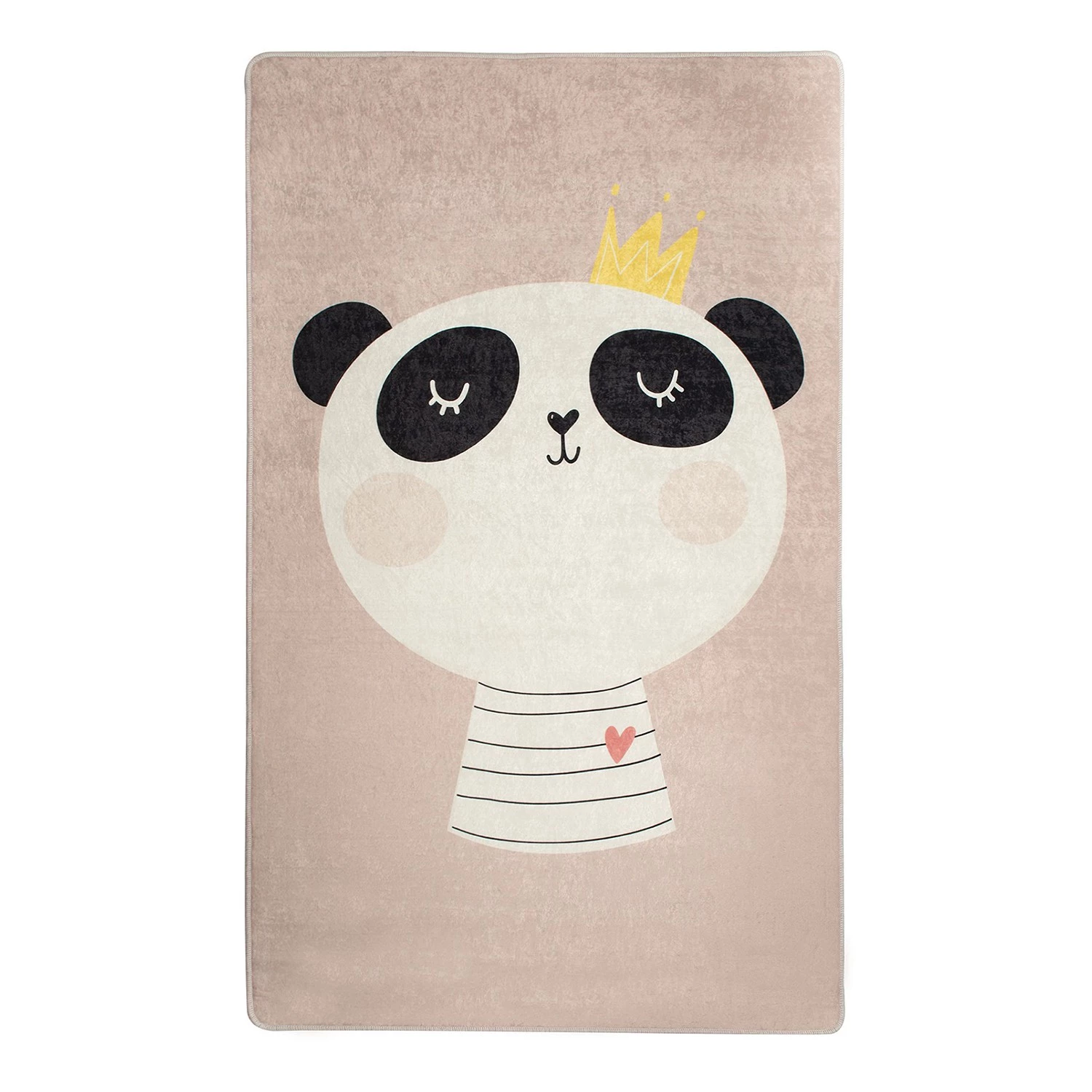 Top Square Tapis enfant King Panda - Velours - Rosa - 140 x 190 cm 1 Top Square Tapis enfant King Panda - Velours - Rosa - 140 x 190 cm