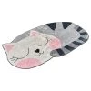 Top Square Tapis enfant Big Cat - Velours / Polyester - Multicolore - 60 x 100 cm