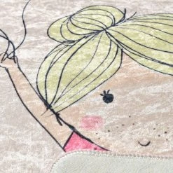 Top Square Tapis enfant Little Girl - Velours / Polyester - Multicolore -Tapis enfant Soldes 1000329804 220307 030 DETAILS P000000001000329804