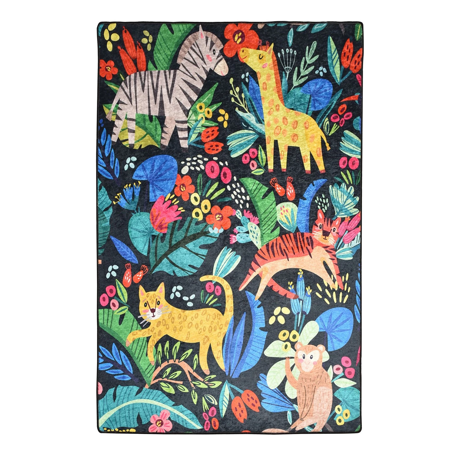 Top Square Tapis enfant Zoo - Velours / Polyester - Multicolore 1 Top Square Tapis enfant Zoo - Velours / Polyester - Multicolore