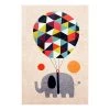 Top Square Tapis enfant Big Balloon - Velours / Polyester - Multicolore - 140 x 190 cm
