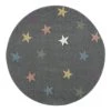 Happy Rugs Tapis enfant Fame II - Polypropylène - Gris argenté - Diamètre : 160 cm