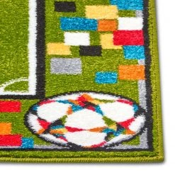 Hanse Home Tapis enfant Soccer Pitch - Polypropylène thermobouclé - Vert / Blanc - 200 x 290 cm -Tapis enfant Soldes 1000360930 220726 050 DETAILS P000000001000360930