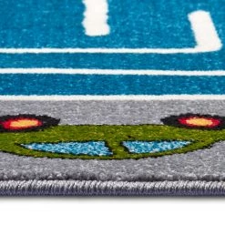 Hanse Home Tapis enfant Labyrinth Race - Polypropylène thermobouclé - Bleu / Blanc / Gris - 120 x 170 cm -Tapis enfant Soldes 1000360937 220726 060 DETAILS P000000001000360937