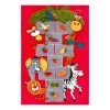 Hanse Home Tapis enfant Jungle Jump - Polypropylène thermobouclé - Rouge / Gris - 120 x 170 cm